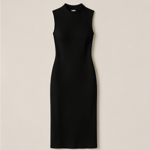 Noir Knit Column Dress
